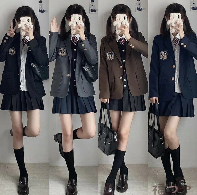 卒業式 スーツ 女の子 160 卒服 韓国 制服 なんちゃって 制服 6 点 セット ブレザー ジャケット スカート ネクタイ 白 シャツ ニット ベスト 黒 紺色 茶色 灰 S M L 小学生 小学校 女子 中学生 高校生 フォーマルスーツ かっこいい 学生服 ピアノ 発表会 大きい サイズ