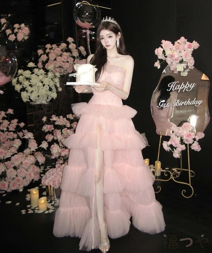 お姫様ドレス 花嫁ドレス お誕生日 成人式 結婚式 カラードレス ピンク 前撮り 演奏会ドレス オフショルダー高級感 チュール 撮影 ウェディングドレス ロングドレス 編み上げ きれいめ パーティードレス 二次会 披露宴 舞台 ピアノ ワンピース コンサート｜福つや