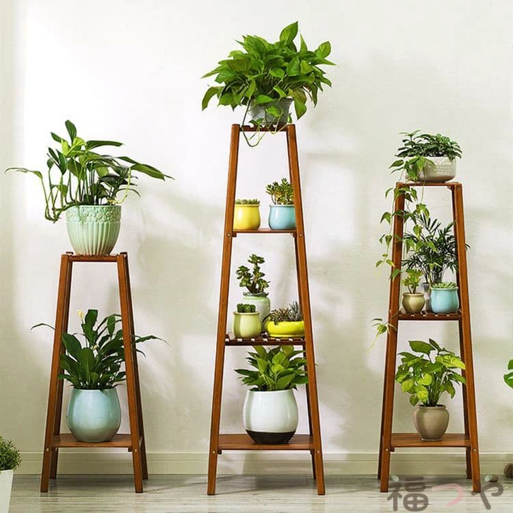 プランタースタンド 花台 園芸ラック 竹製品 フラワースタンド 観葉植物台 簡易テーブル 省スペース 室内 花台 ベランダ 送料無料