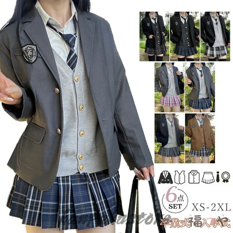 卒業式 スーツ 6点セット 入学式 ベスト付 女子 学校制服 JK制服 制服 ブレザー レディース フォーマルスーツ スクール 子供スーツ 卒服 女の子 スーツ 中学生 高校生 ジャケット スカート 入学式スーツ 成人式 女子高生 七五三 お受験 学園祭 発表会 卒業式スーツ 女子制服