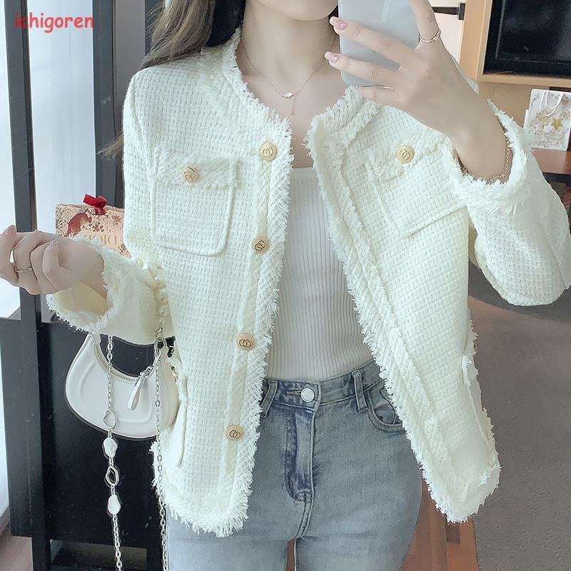 楽天市場】ツイード ジャケット ノーカラー カジュアル レディース 春