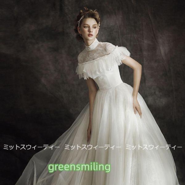 ウェディングドレス 花嫁 二次会 ウエディングドレス 結婚式 ロングドレス Aライン チュール 挙式 披露宴 ブライダル 編み上げ フォトウェディング 前撮り