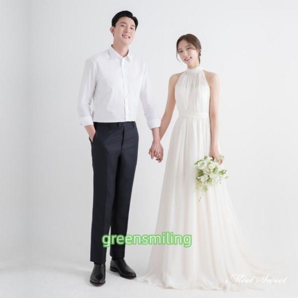 ウェディングドレス ウエディングドレス ロングドレス 二次会 結婚式 前撮り ブライダル 花嫁 スレンダードレス ホルターネック 後ろリボン 袖なし