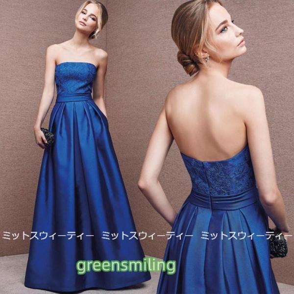 カラードレス ロング 演奏会 コンサート 披露宴 パーティードレス 青 イブニングドレス 二次会 フォーマル カクテルドレス 発表会 ビスチェ Aラインドレス