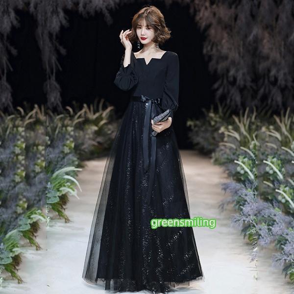 ドレス 大人 ピアノ 発表会 パーティードレス ロングドレス 演奏会 結婚式 ワンピース 成人式 同窓会 ドレス 結婚式 母親 5分袖 袖あり