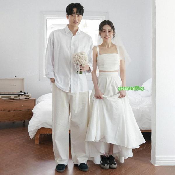 ウェディングドレス セパレート Aライン ロング 二次会 結婚式 披露宴 前撮り ハネムーン リゾート フォト婚 ノースリーブ 花嫁 ウエディングドレス 花嫁ドレス