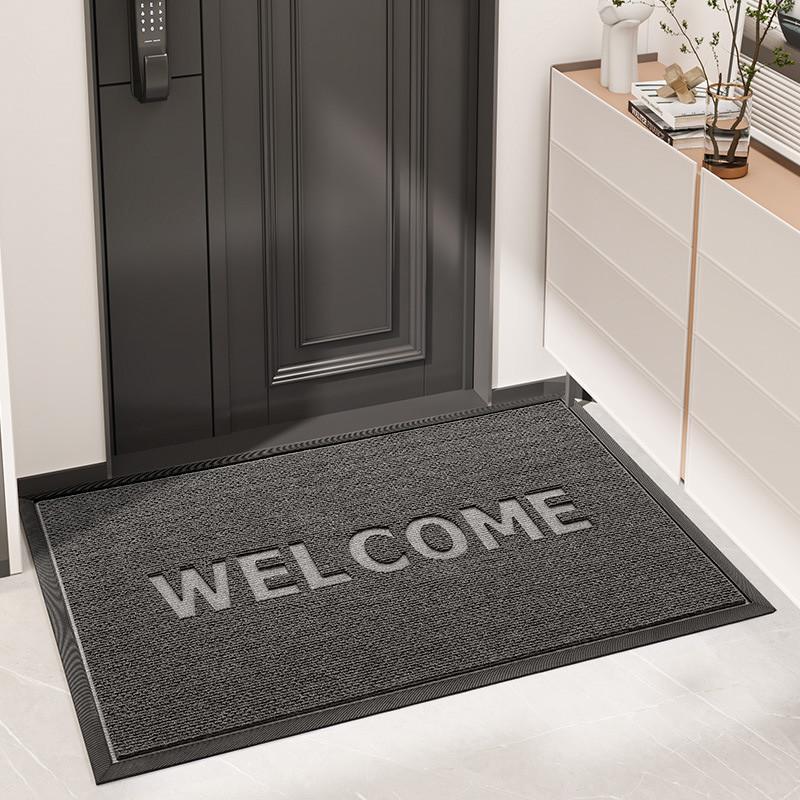 玄関マット 屋外用 45*75cm 泥落とし おしゃれ かわいい welcome 無地 滑り止め