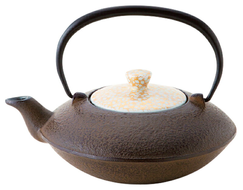 送料無料 鉄瓶急須 茶 小 福和屋 コーヒー お茶用品 貞雲 金彩桜詰 京焼 清水焼 鉄瓶急須 茶 西川貞三郎商店 金彩桜詰