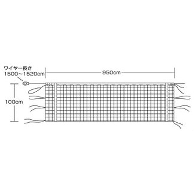 エバニュー バレーネット バレー、バスケ、ハンド バレーボールネット6人制V113 EKU106
