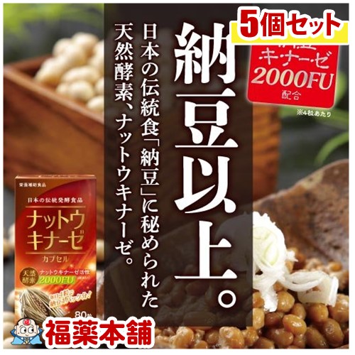 ナットウキナーゼ(80粒)×5個 [ゆうパケット・送料無料]