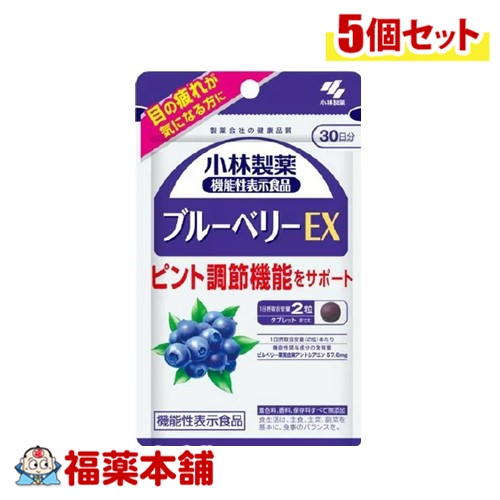 小林製薬 機能性表示食品 ブルーベリーEX 60粒×5個 [ゆうパケット・送料無料]