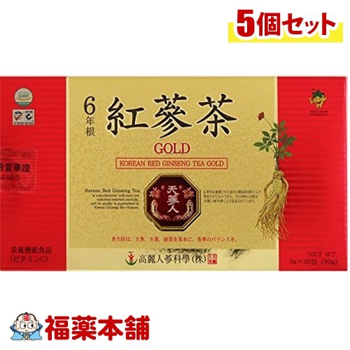 高麗紅参茶ゴールド(3gx30包)×5個 [宅配便・送料無料]
