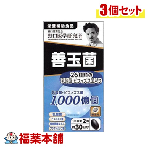 野口医学研究所 善玉菌 60錠×3個 [宅配便送料無料]