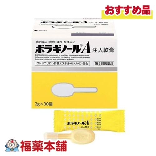 【第(2)類医薬品】天藤製薬 ボラギノールA注入軟膏 2g×30個入 [宅配便・送料無料] いぼ痔 きれ痔 外用薬 注入軟膏