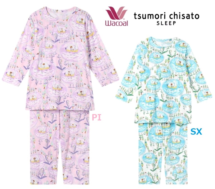 ワコール レディーズパジャマ 長袖長パンツUDX204 綿100% M~L カラーPI・SX 春夏用ルームウェア ツモリミサト 人気モデル|着てみてねっと服屋さん