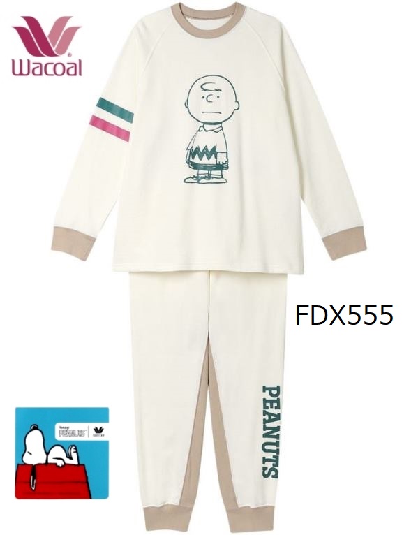 ワコール レディーズパジャマ FDX555 サイズ/M・L ・LL カラー:IV 綿100% 春秋冬用 リラックス&スリーブ 人気モデル|着てみてねっと服屋さん