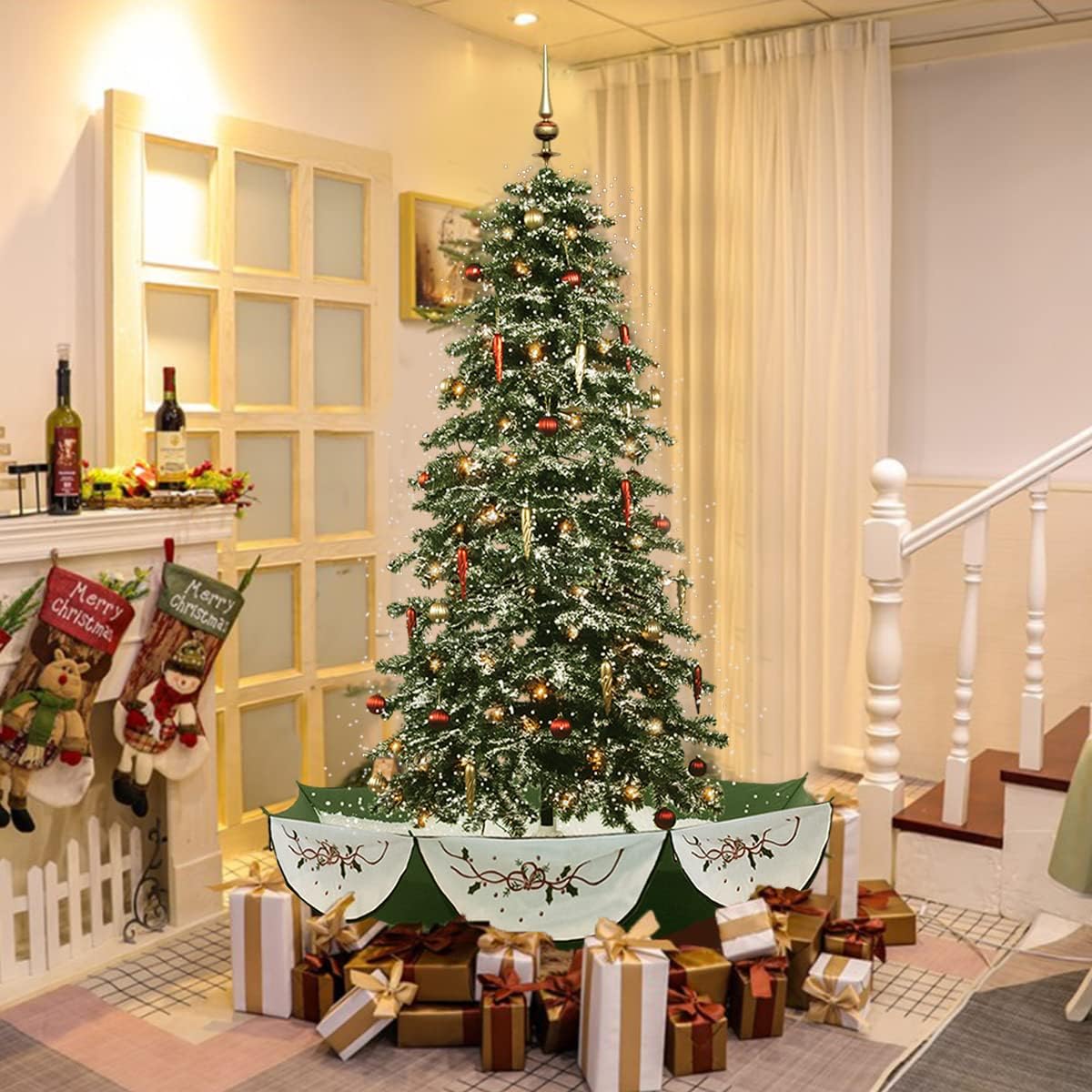 クリスマスツリー 雪が降る機能付き 音楽機能 led ライト スノーウイ