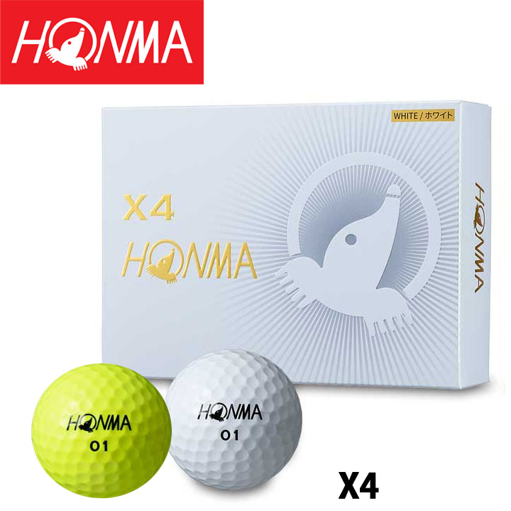 楽天市場 モデル 本間ゴルフ Honma X4ボール 1ダース ゴルフ Honma p フルショット楽天市場店