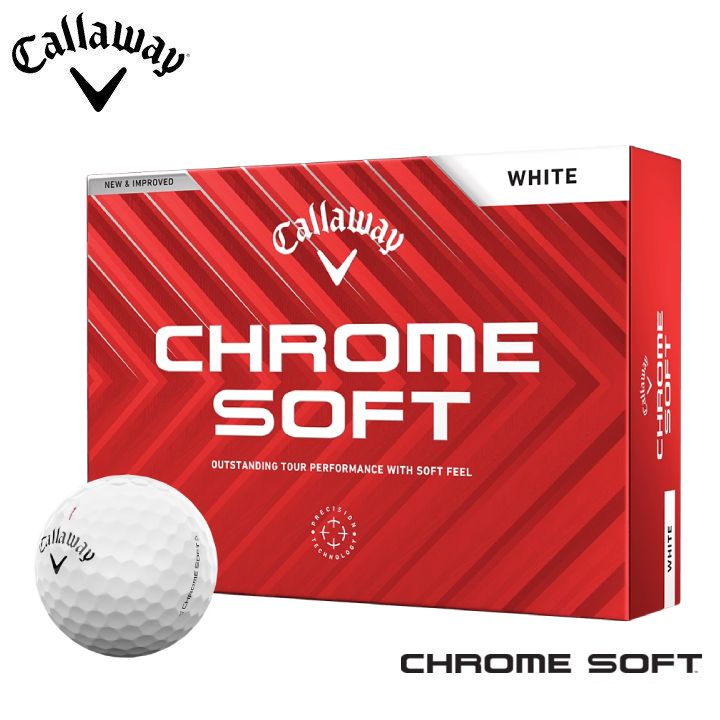 キャロウェイ　ゴルフボール　クロムソフト　イエロー　トリプルトラック　2ダース キャロウェイ（Callaway） CHROME SOFT トリプル・トラック