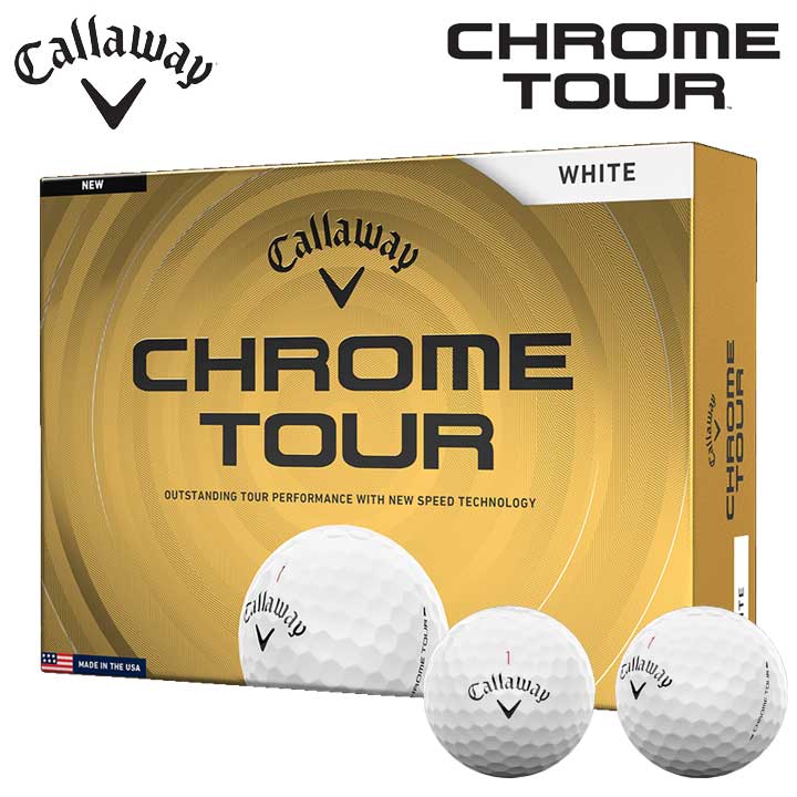 【2026モデル】キャロウェイ クロムツアー ボール ホワイト 1ダース(12球入り) 日本正規品 CHROME TOUR Callaway ゴルフボール