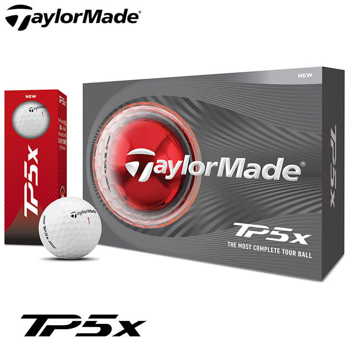 【2026モデル】テーラーメイド TM26 TP5x ホワイト ゴルフボール 1ダース（12球入り） 日本正規品 TaylorMade