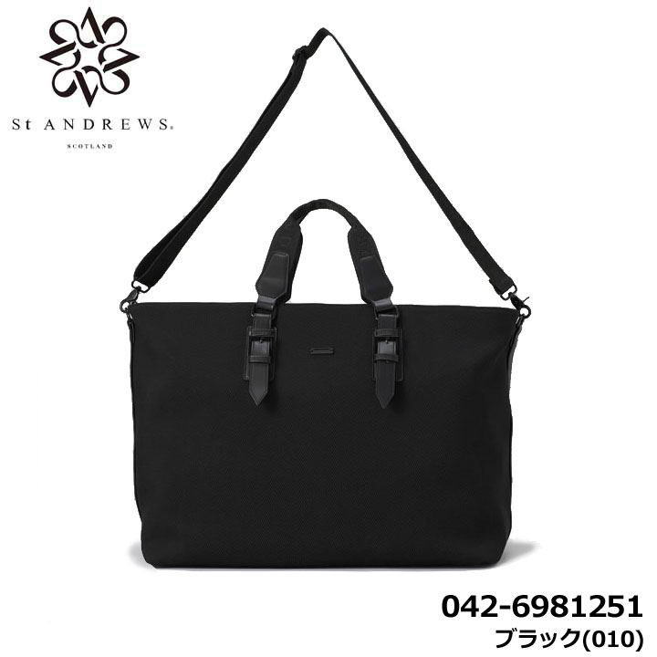 セントアンドリュース 042-6981251 メッシュボンディングトートバッグ (UNISEX) ブラック(010)　ユニセックス BLACK TOTE BAG St.ANDREWS 即納