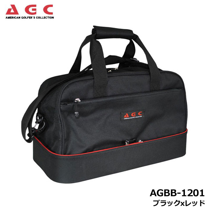 【楽天市場】アメリカンゴルファーズコレクション AGBB-1201 ボストンバッグ (2段) ブラックxレッド BOSTON BAG AGC ...