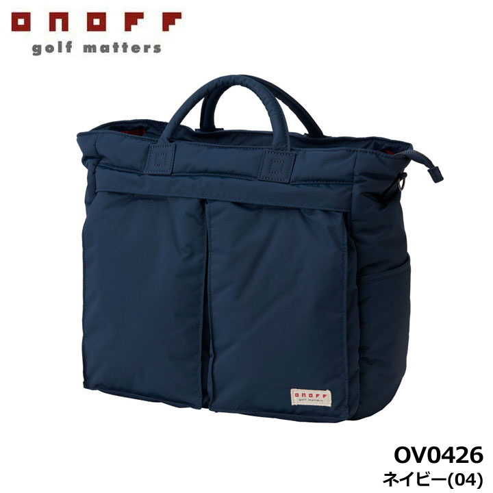 オノフ OV0426 トートバッグ ネイビー(04) ゴルフ 大容量 大きめ 軽量 メンズ レディース ショルダーベルト付き Tote Bag ONOFF|フルショット店