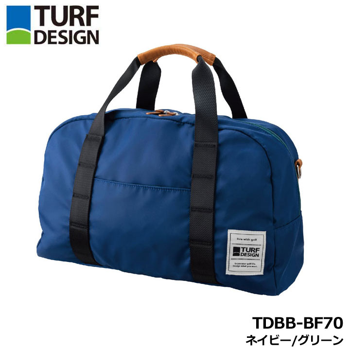 ターフデザイン TDBB-BF70 ボストンバッグ ネイビー/グリーン メンズ レディース ユニセックス ゴルフ レジャー 普段使い 旅行バッグ TURF DESIGN 朝日ゴルフ 10,313円