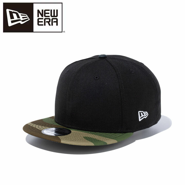 ニューエラ キャップ 14524968 9FIFTY ベーシック ブラック ホワイトフラッグ ウッドランドカモバイザー NEW ERA CAP
