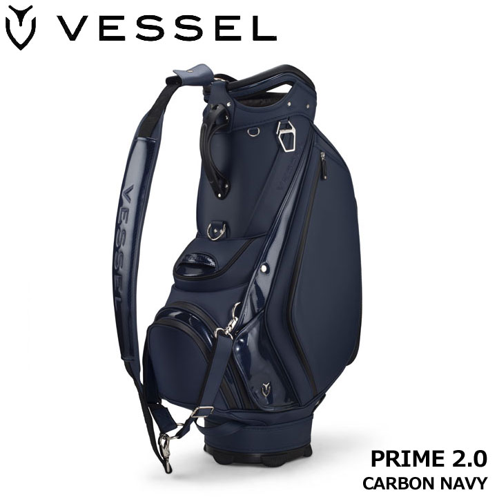 Vessel PRIME2.0 キャディバッグ ネイビー VESSEL PRIME 2.0 Staff Carbon navy
