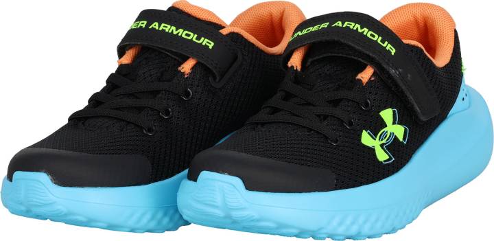 アンダーアーマー UA SURGE 4 AC Black/Blue Blur/Hyper Green 3027104 2026ss 15p