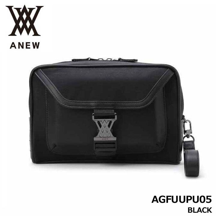 アニュー AGFUUPU05 UNI ユーティリティ ポーチバッグ ブラック UNI UTILITY POUCH BAG BLACK ANEW|フルショット店