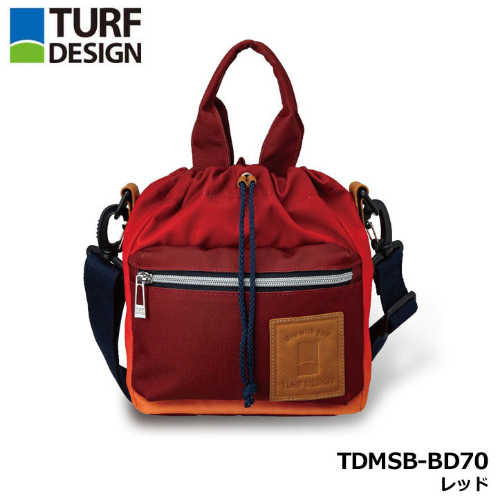 ターフデザイン TDMSB-BD70 ミニショルダーバッグ レッド TURF DESIGN 朝日ゴルフ