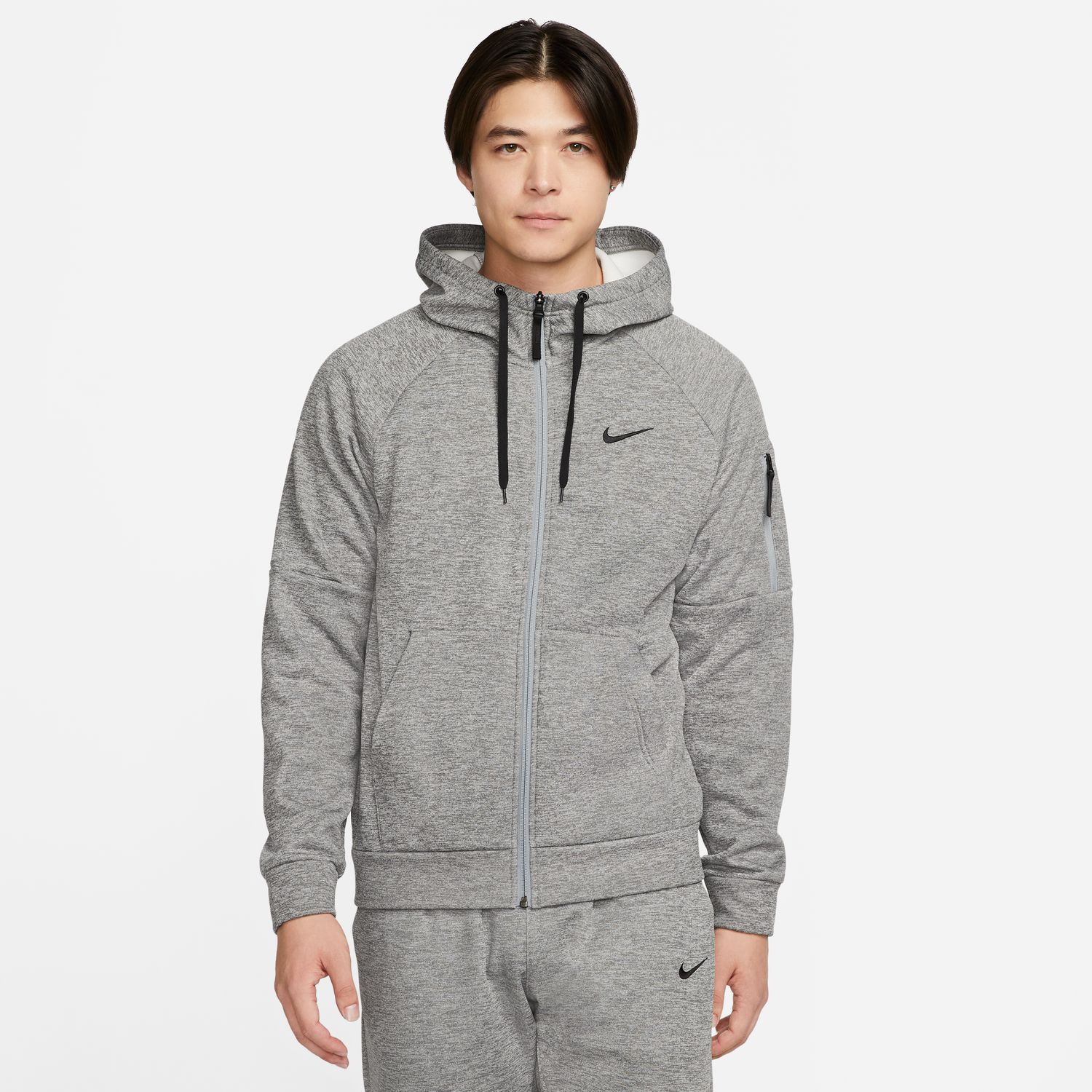 ダークグレー フルジップフーディ ZARA ダークグレー フルジップフーディ L - メルカリ