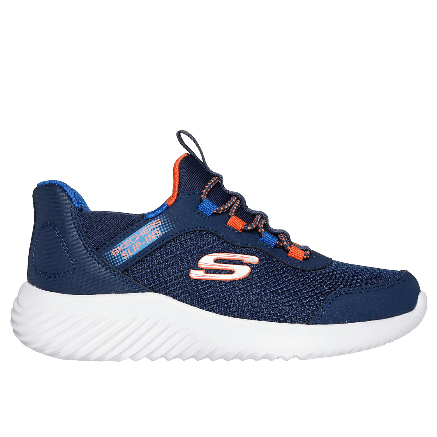 スケッチャーズ SKJ-403822L-NVBL Skechers Hands Free Slip-ins BOUNDER-BRISK-BURST (NVBL)NAVY/BLUE ジュニア 25p画像