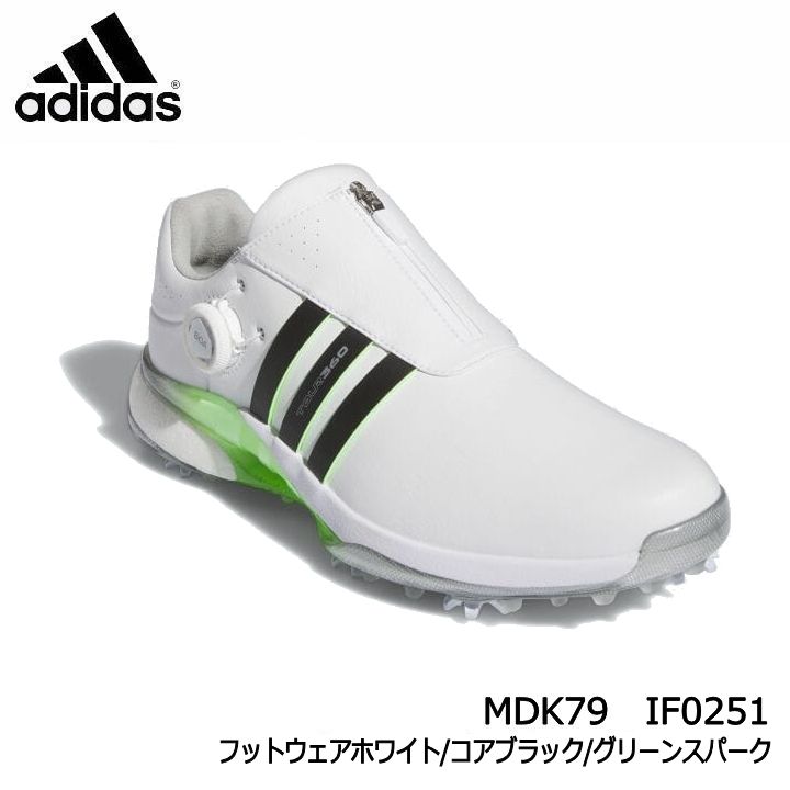 新品 adidas ゴルフシューズ BOA ミントグリーン 24cm ケース付き adidas アディダス メンズ ゴルフシューズ GOLF ツアー360 24