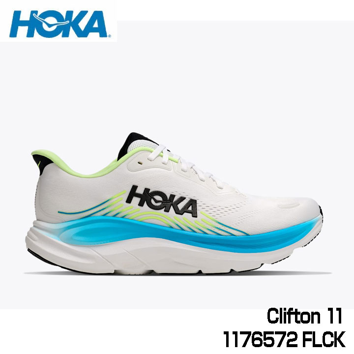 HOKA ホカ 1176572 CLIFTON 11 FROST/BLAC（FLCK） メンズ クリフトン 11 ランニング シューズ マラソン ジョギング 10p｜フルショット店