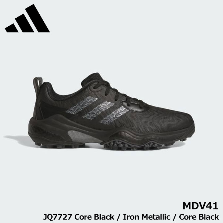 【2025モデル】アディダス MDV41 コード カオス 25 JQ7727 Core Black / Iron Metallic / Core Black スパイクレス ゴルフシューズ Codechaos adidas GOLF