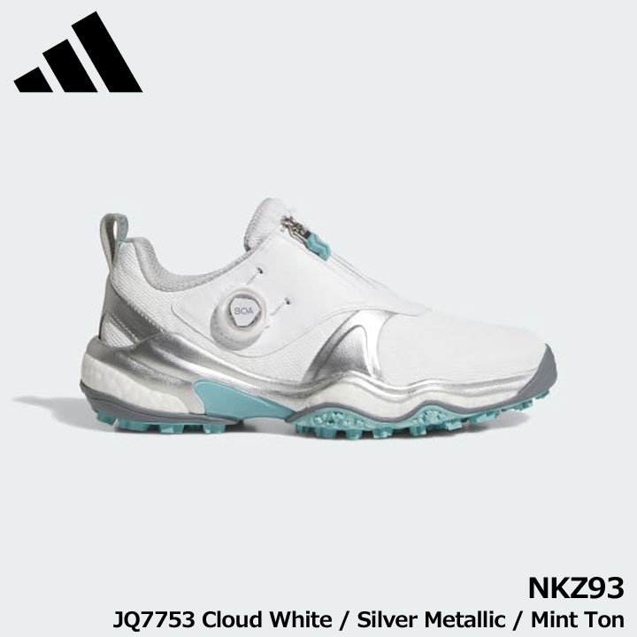 【レディース】【2025モデル】アディダス NKZ95 ウィメンズ コードカオス 25 ボア JQ7753 Cloud White / Silver Metallic / Mint Ton スパイクレス adidas GOLF