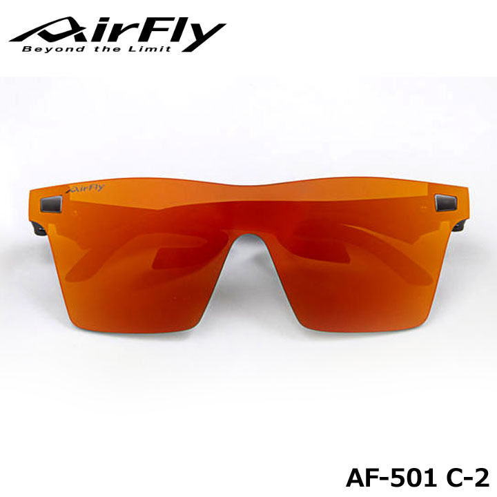 【正規販売店】エアフライ AF-501 C-2 アウトドアカジュアルサングラス 偏光レンズモデル レンズ/アーバンミラー フレーム/ブラックマット URBAN MIRROR LENS/BLACK MATT 紫外線カット ドライブ 運転 スポーツ ゴルフ キャンプ 日常使い ジゴスペック ZYGOSPEC AirFly 10p