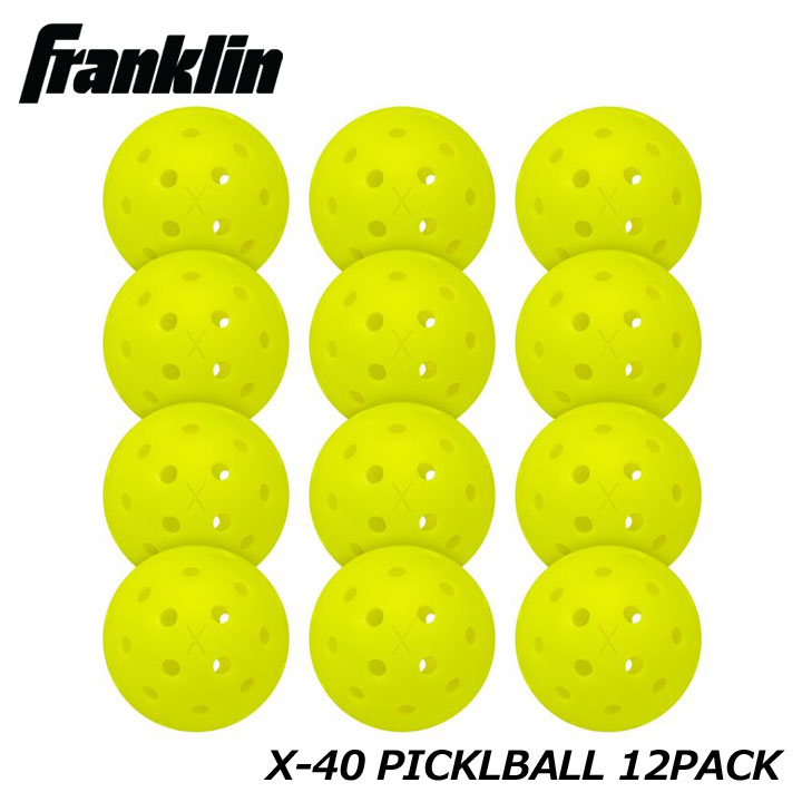 フランクリン 52828X X-40 ピックルボール 屋外用 12個セット PICKLEBALL OUTDOOR Franklin｜フルショット店