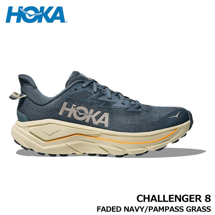 HOKA ホカ 1168716 CHALLENGER 8 FADED NAVY/PAMPASS GRASS(FYP) メンズ トレイルランニング ロードランニング シューズ チャレンジャー 8 マラソン トレラン ジョギング トレーニング ウォーキング 日本正規品 ホカオネオネ