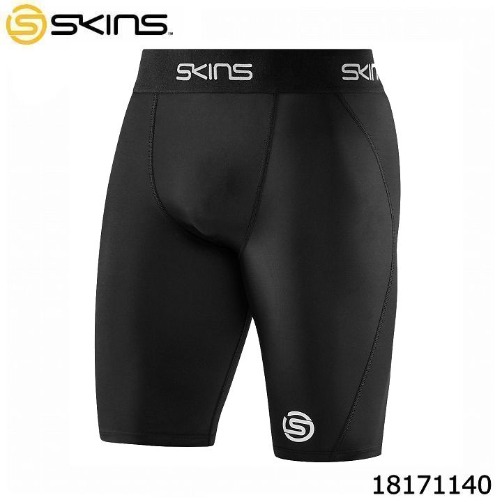 スキンズ 18171140 スキンズ SERIES-1 メンズハーフタイツ ブラック メンズ ボトムス ストレッチ スポーツインナー｜フルショット店