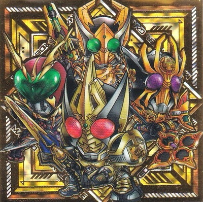 にふぉるめーしょん 仮面ライダーシリーズ シールウエハースvol.2 KR2-32 仮面ライダーブレイド＆ギャレン＆カリス＆レンゲル SEC画像