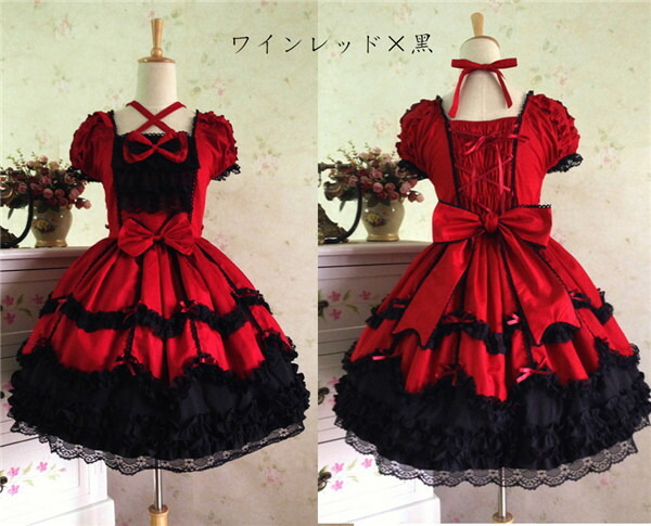 全7色 ロリータ ワンピース ピンク ゴスロリ ゴシック メイド コスプレ 黒 メイド 衣装 コスチューム カラバリ豊富 かわいい リボン 原宿 赤 黒 白 青い ピンク S L Da280c0c0n1 フルグレースワンピース ロリータ ゴシック コスプレ メイド 復古風 演出服 パーティー