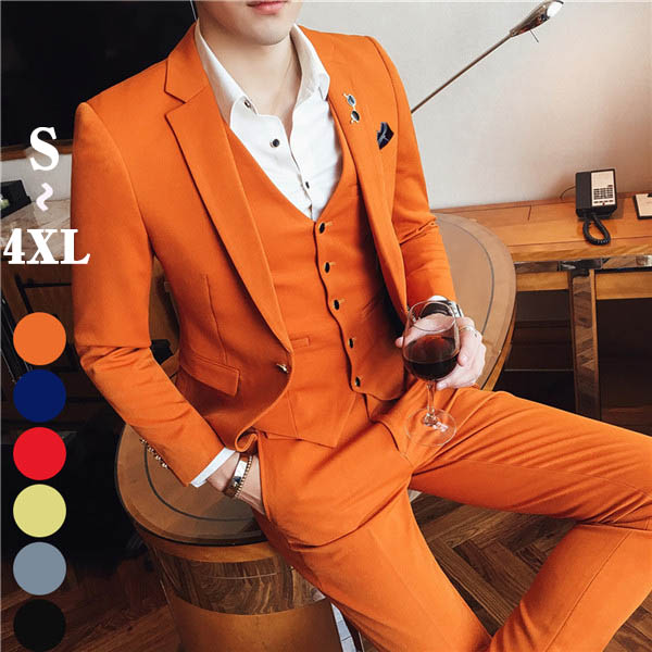 楽天市場】スーツ メンズ スリムスーツ カジュアル ステージ衣装