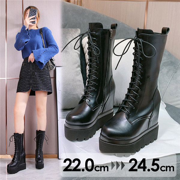 厚底ブーツ コスプレ18cm厚底 ヒール 厚底ブーツ コスプレ18cm厚底 ヒール - メルカリ