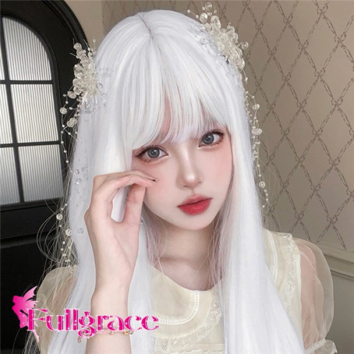 ウィッグ メッシュ レディース フルウィッグ ロング 前髪あり 可愛い かわいい 大人用 コスプレ ロリータ ゴスロリ コスチューム 原宿風 仮装 超自然 かつら wig Lolita 小顔 文化祭 イベント 学園祭 ハロウィン 自然 カツラ la076g4g4n1