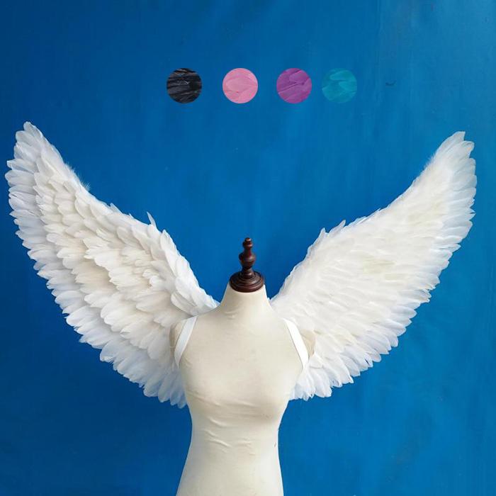 天使 羽 コスプレ道具 羽 翼 wing ウイング ホワイト ブラック ブルー ピンク パープル 78*130cm 天使みたい 妖精 悪魔 ファッションショー パーティーグッズ 撮影 ステージ道具 イベント 文化祭 cosplay用 コスプレ COSPLAY コスチューム ハロウィン クリスマス